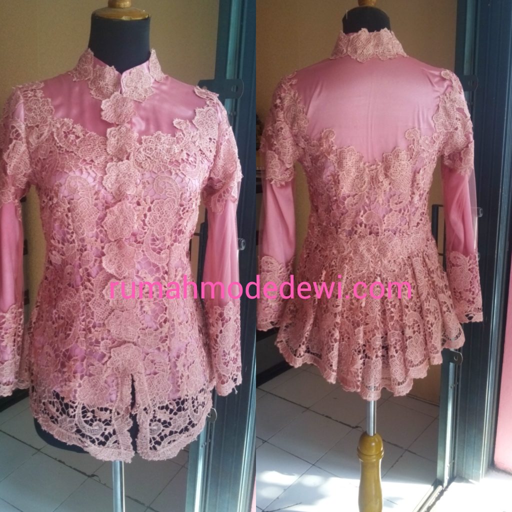 Kebaya Muslim Pink Prada Peplum