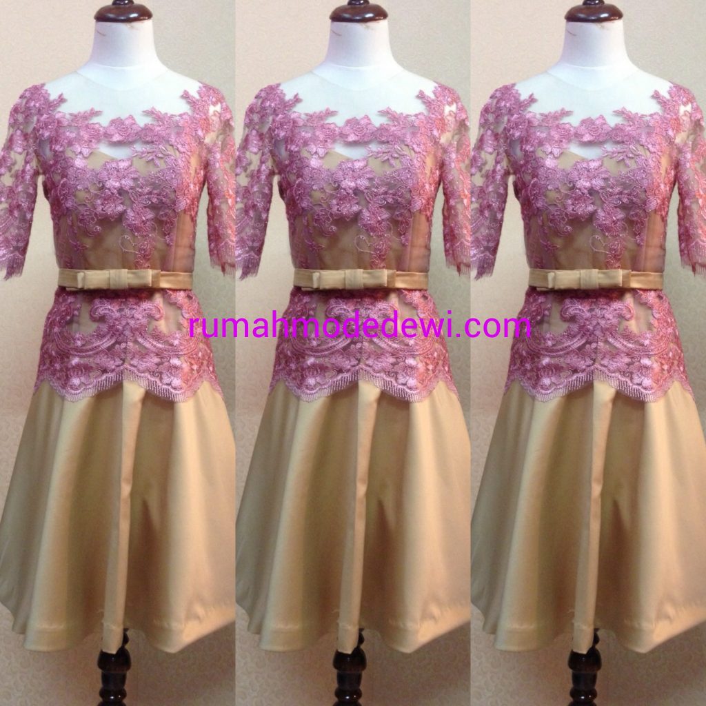 Kebaya Dress Pink Belt Pita