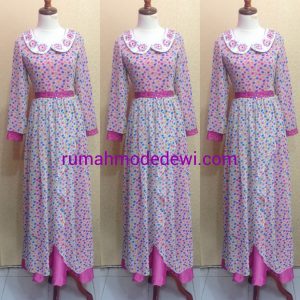 Dress Gamis Polkadot Pink 