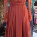 Dress cantik salem kerah tinggi 1