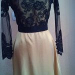 Dress Brocade Hitam Lengan Panjang