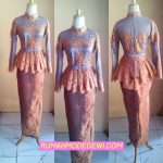 Kebaya Muslim Peplum Bawahan Rok Sepan