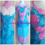 Kebaya Kombinasi Pink Tosca Dengan Rok Bordir