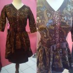 Dress Batik Payet Dengan Belt Pita