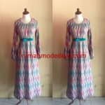 Dress Dengan Belt Pita Cantik Bahan Sifon