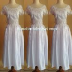 Dress Putih Rok Lingkar Penuh