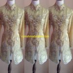 Kebaya Muslim Warna Emas Payet