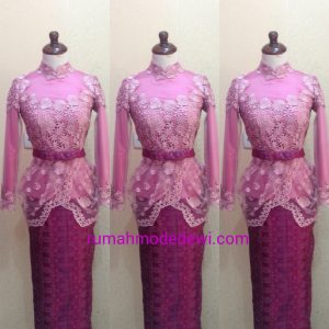 Kebaya Wisuda Muslim Pink Drapery