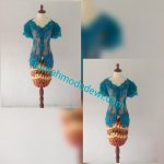 Kebaya Pendek Toska Dengan Tangan Aplikasi