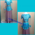 Kebaya Biru Rok Sifon