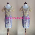 Dress Kebaya Bahan Songket Ungu Emas