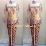 Kebaya Shanghai Aplikasi Sifon Kerut Pada Pinggang